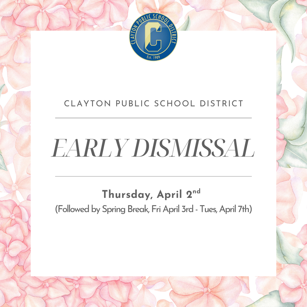 EARLY DISMISSAL 4/2