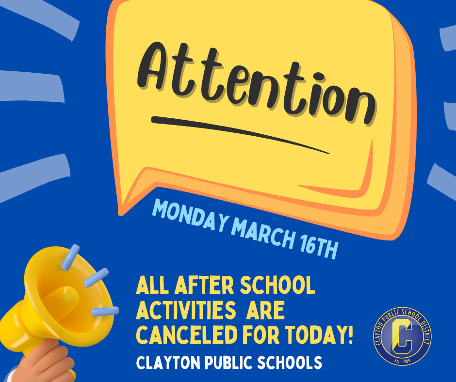 activities canceled after school 3/16