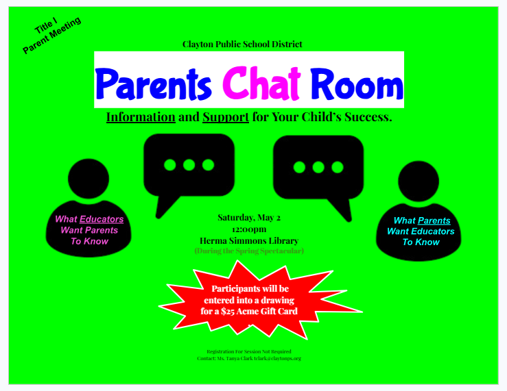 Parents Chat Room 5/2 at 12:00 Herma Simmons