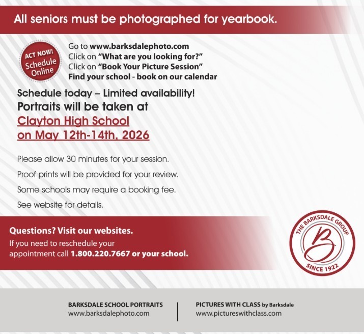 IMPORTANT INFO FOR JUNIORS RE: SENIOR PORTRAITS