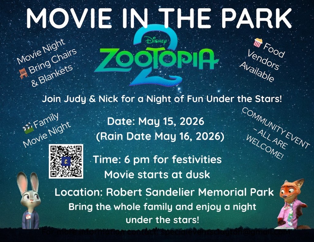 MOVIE NIGHT AT ROBERT SANDELIER PARK 5/15 AT 6