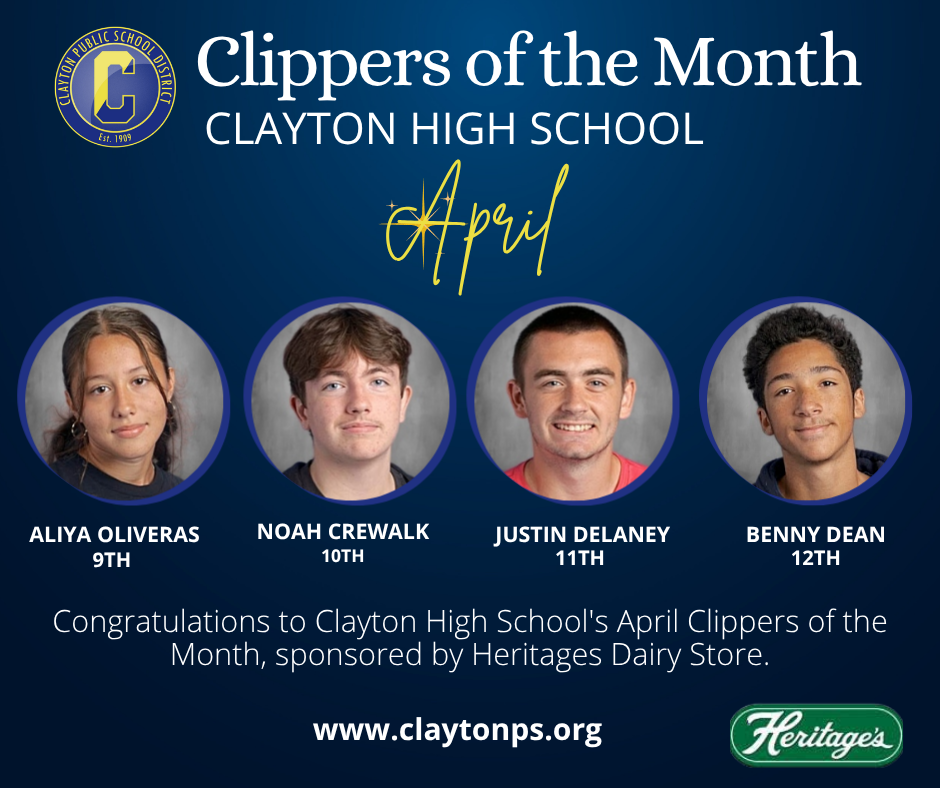 CHS CLIPPPERS OF THE MONTH FOR APRIL