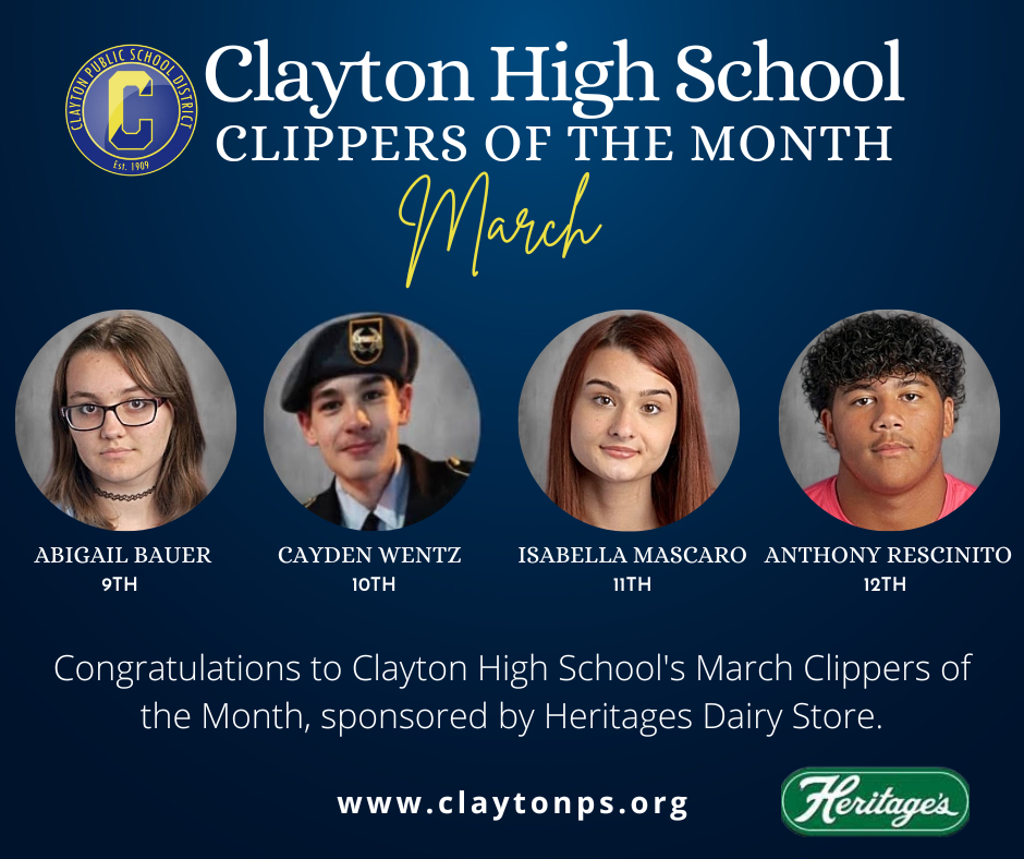 HS Clippers of the Month March 2026
