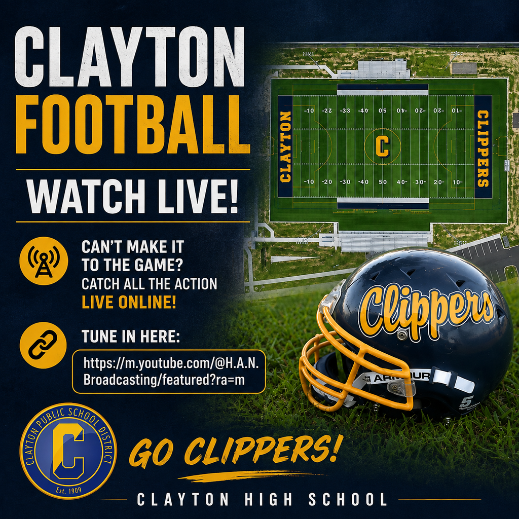 Watch Clayton football live!