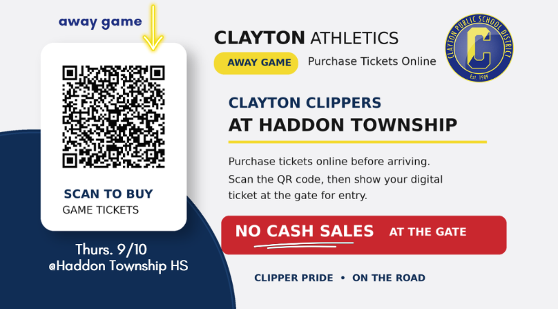 Clayton Football @ Haddon Township 9/10 7pm