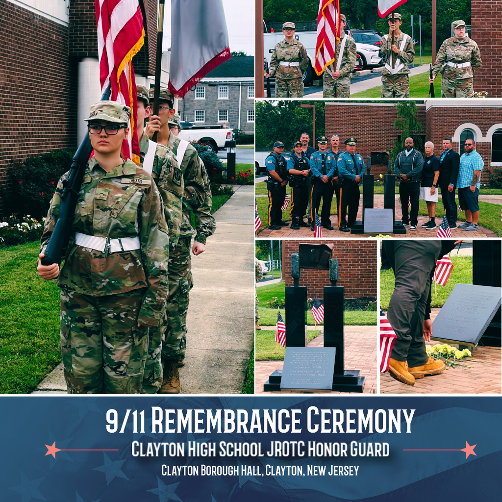 JROTC at Clayton Borough Hall for 9/11 Remembrance Ceremony
