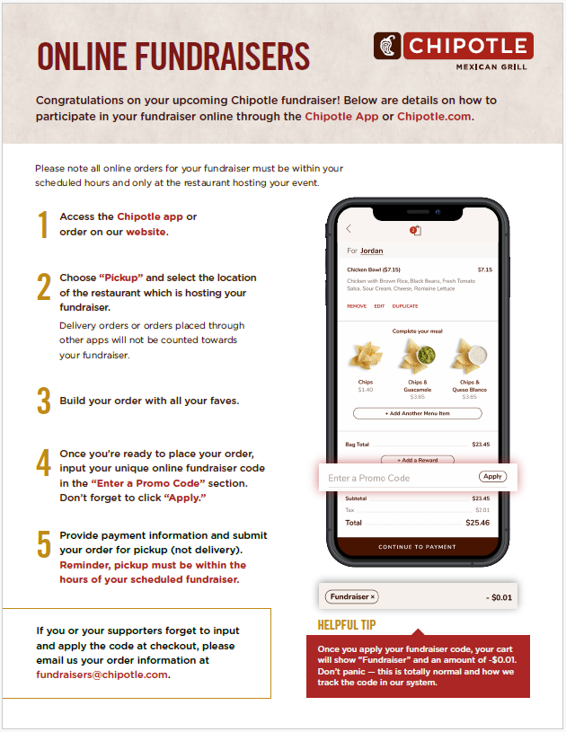 CHIPOTLE FUNDRAISER 10/7 5-9PM