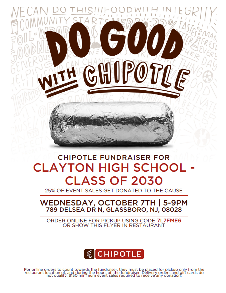 CHIPOTLE FUNDRAISER 10/7 5-9PM