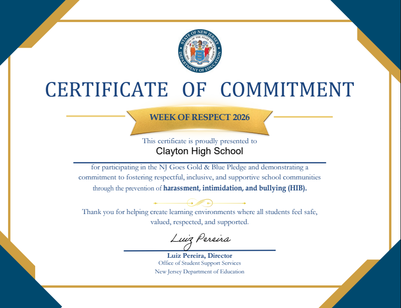 Certificate Of Commitment 2026