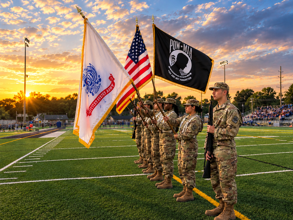 Kaan with JROTC