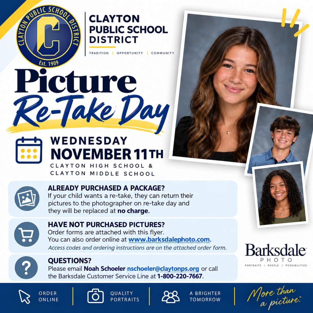 HS/MS Picture Re-Take Day 11/11/26