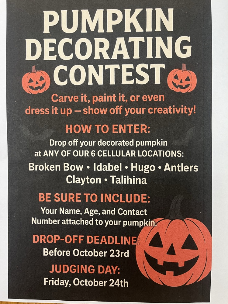Pine Cellular Pumpkin Decorating Contest