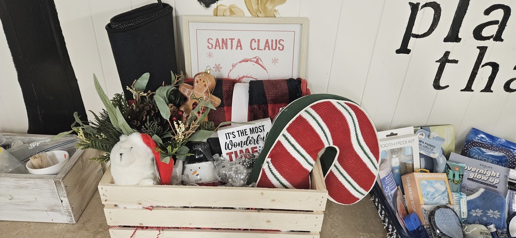 basket with items in it