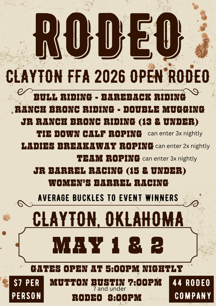 2026 Clayton FFA Open Rodeo