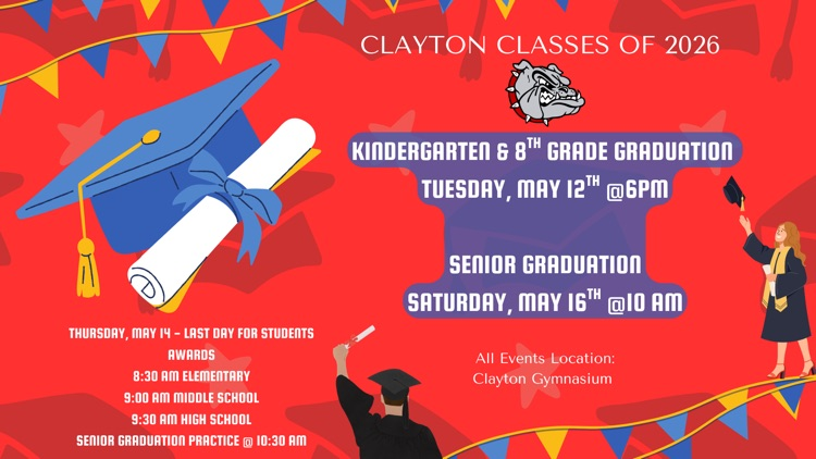 flyer with announcement of graduations