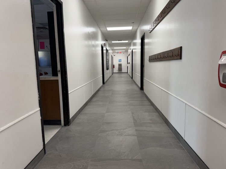 inside middle school showing new floors
