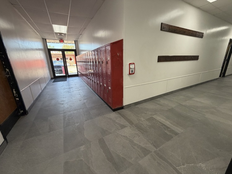 inside middle school showing new floors