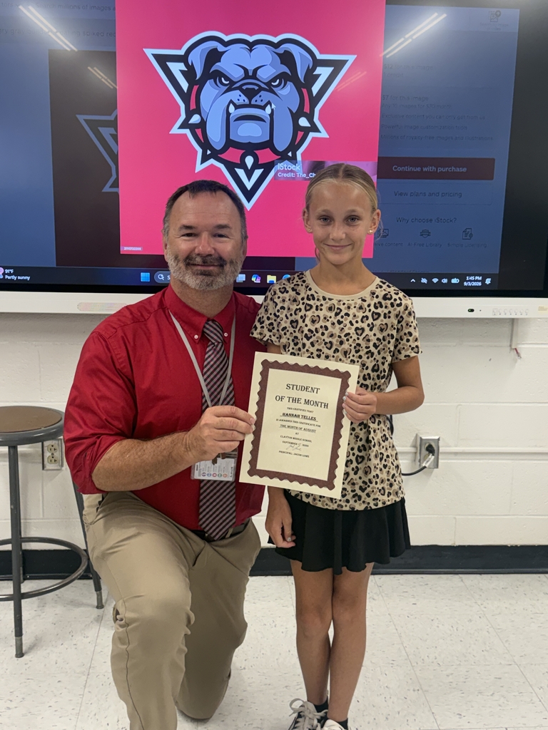 Sixth Grade student of the month
