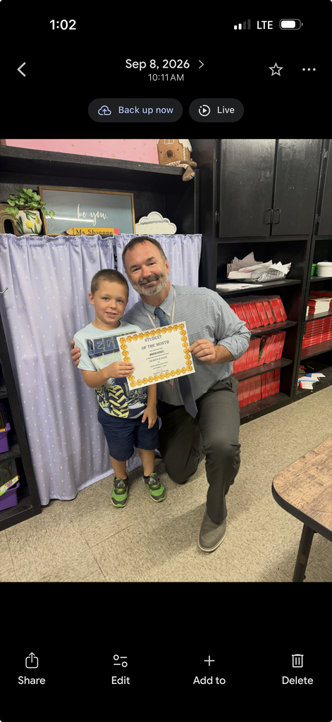 1st Grade Student of the Month