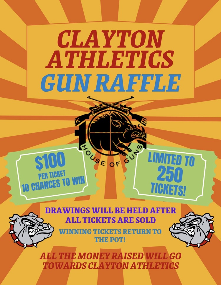 Clayton Athletics Gun Raffle Flyer