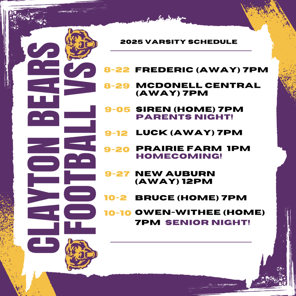 25 Varsity Schedule