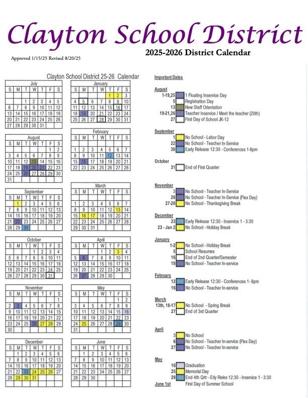 CSD 25-26 Calendar REVISED