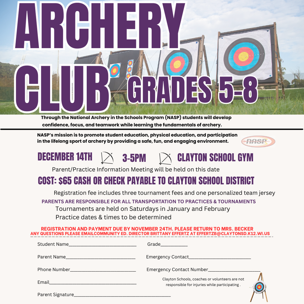 Archery Club Grades 5 - 8