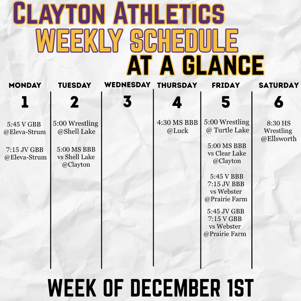 12125 Weekly Athletics