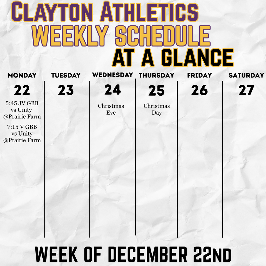 122225 Weekly Athletics