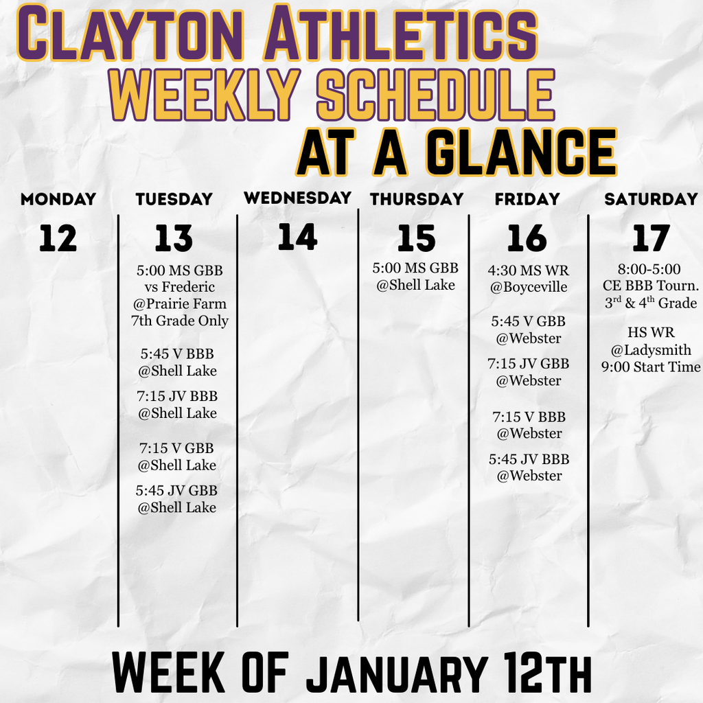 011226 Weekly Athletics