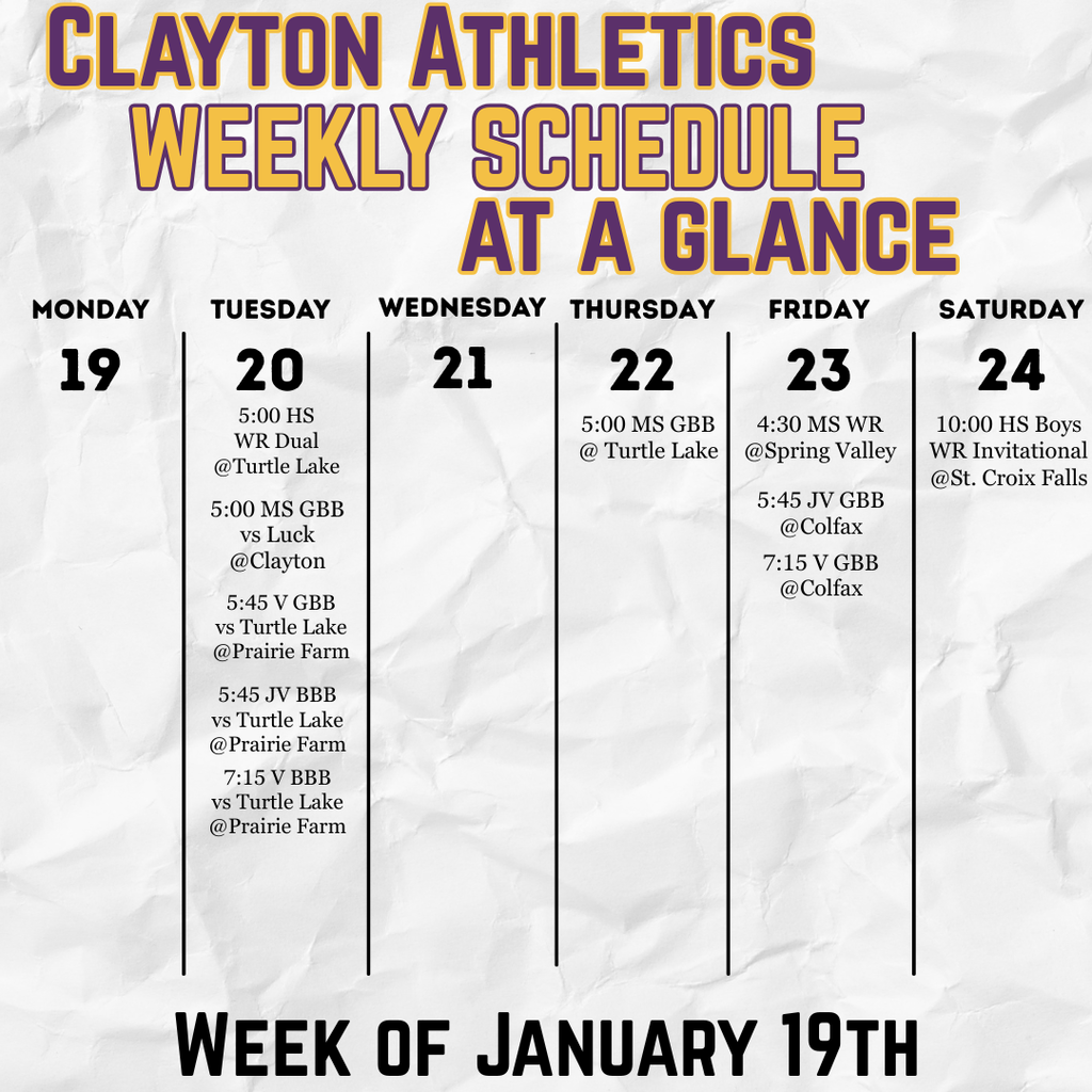 11926 Weekly Athletics