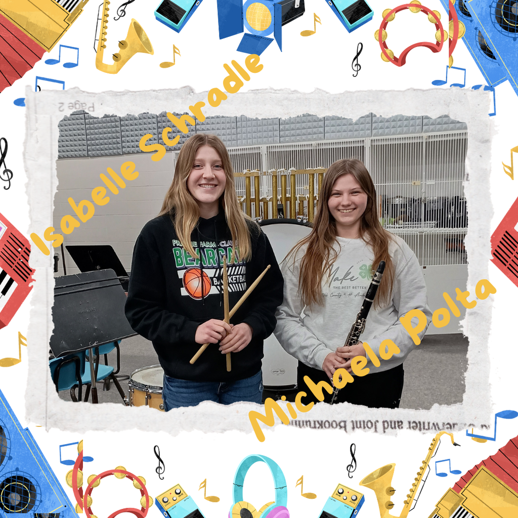 Senior Band Members Schradle and Polta