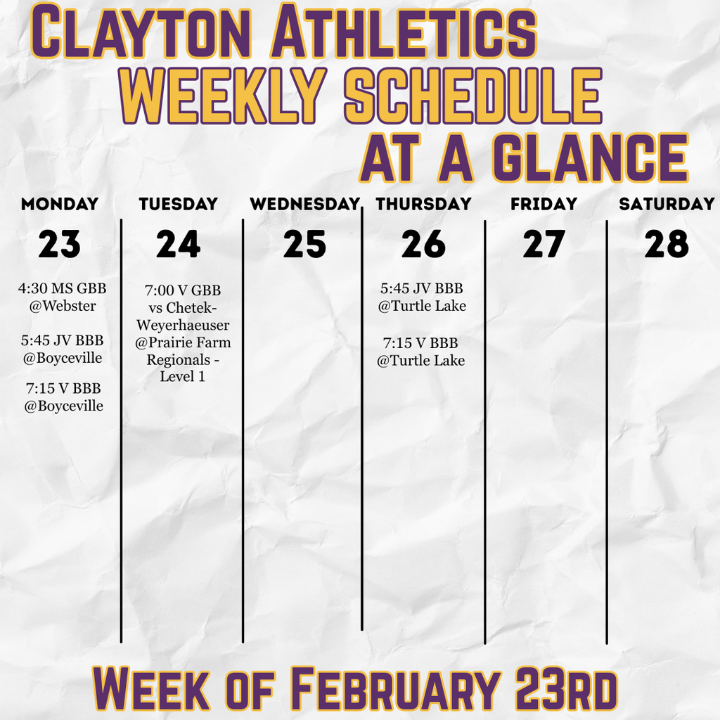 022326 Weekly Athletics