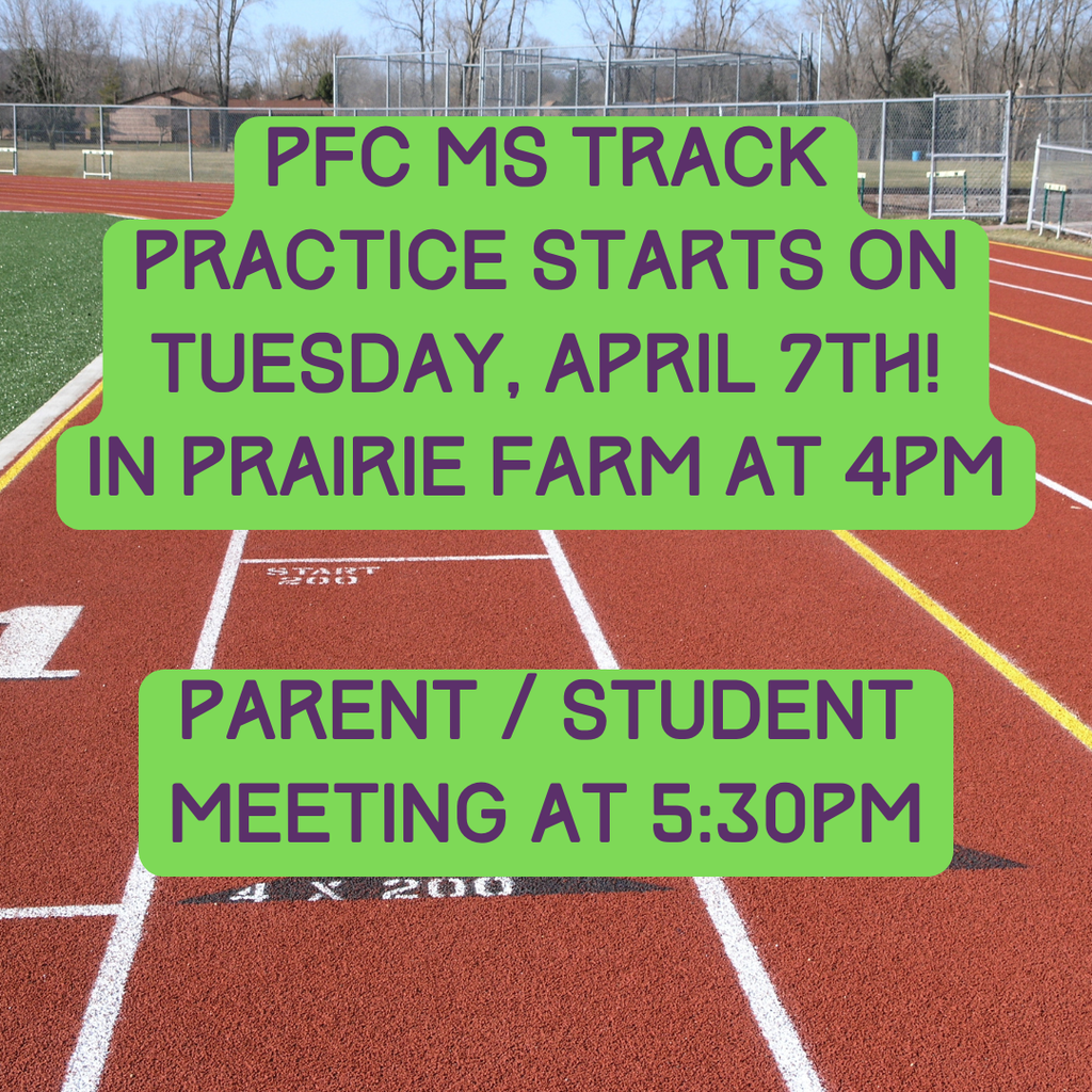 MS Track Practice starts on 040726