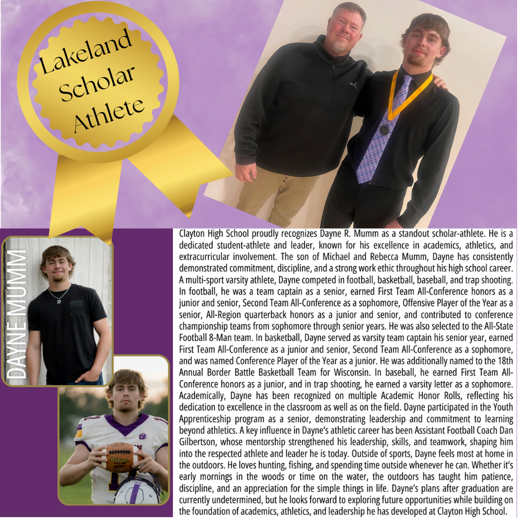 Lakeland Scholar Athlete Mumm