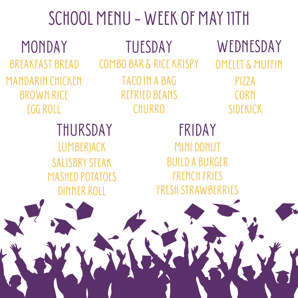 School Menu Week of May 11th