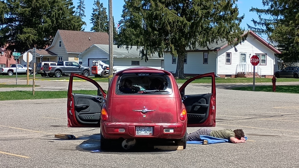 Mock car crash