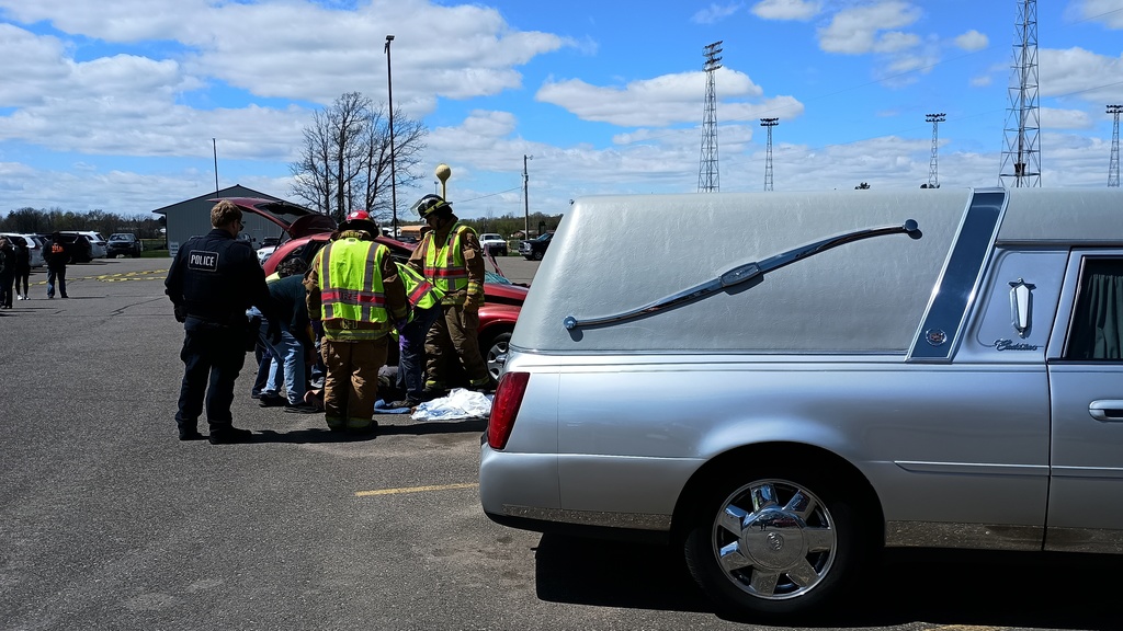 Mock car crash