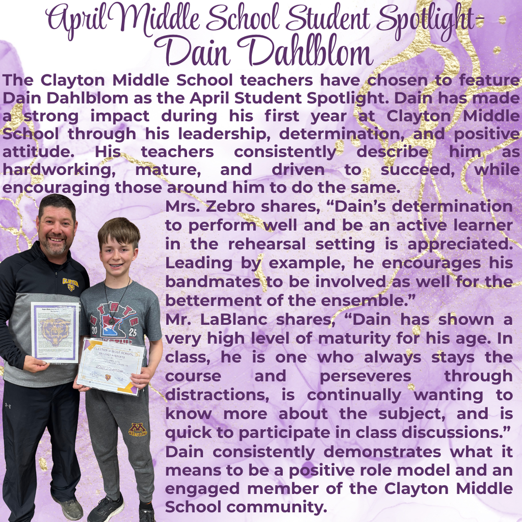 April MS Student Spotlight Dain Dahlblom