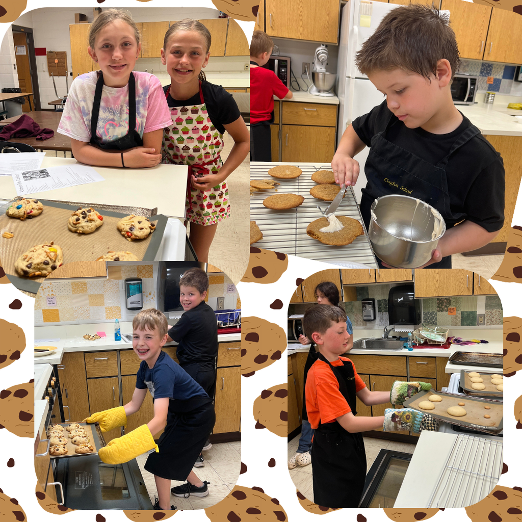 Students baking cookies