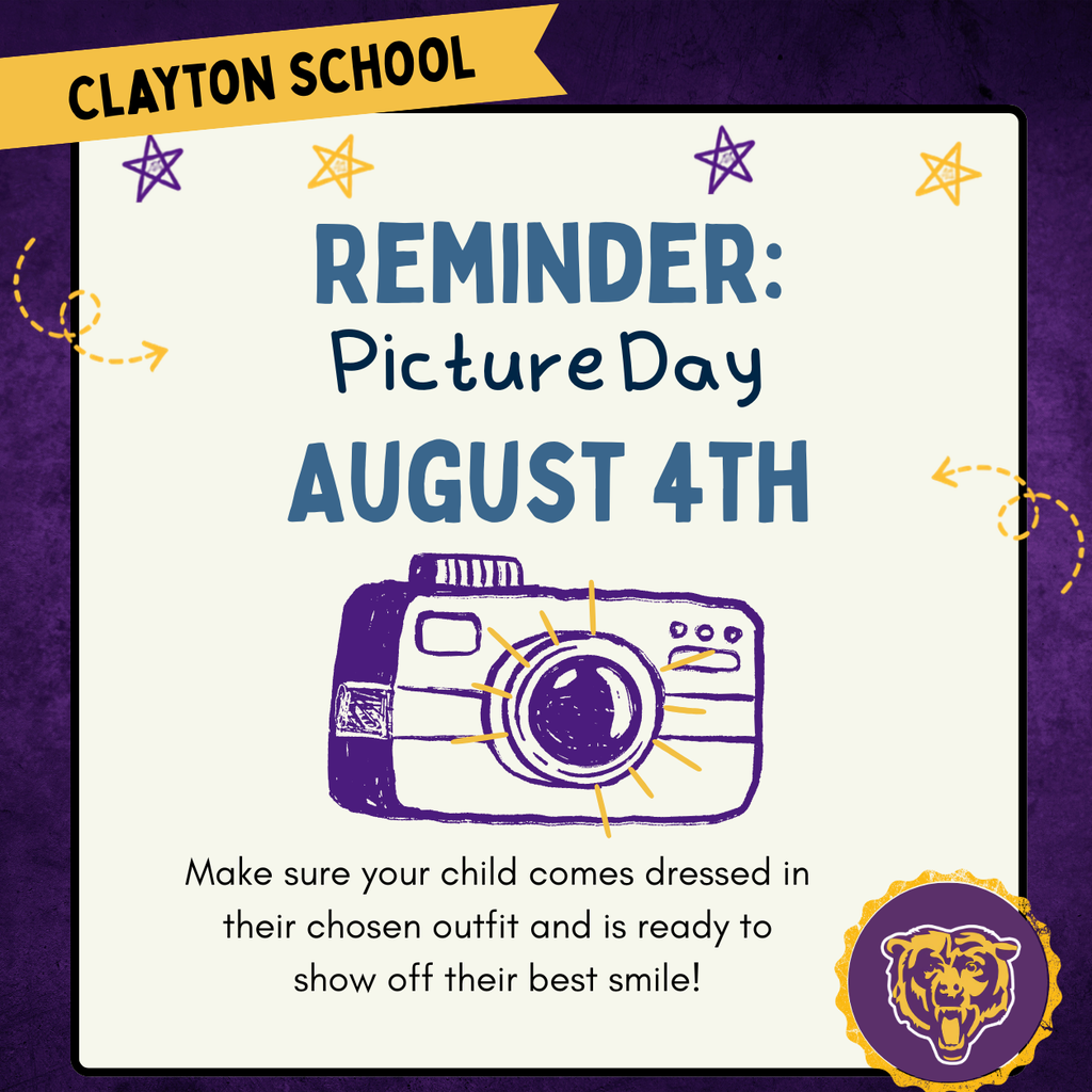 Reminder for  Picture day on August 4th