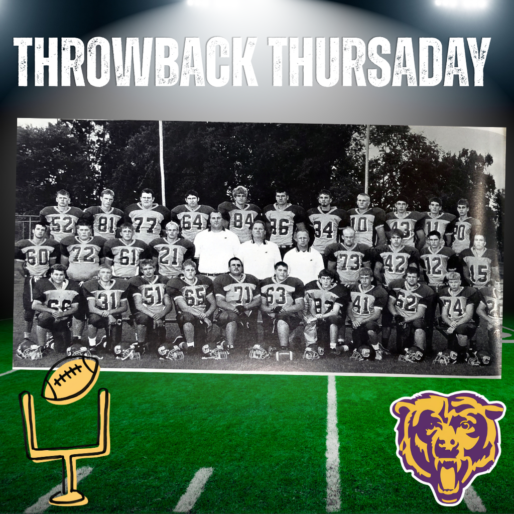 A Throwback Thursday photo of the football team from the year of 2001