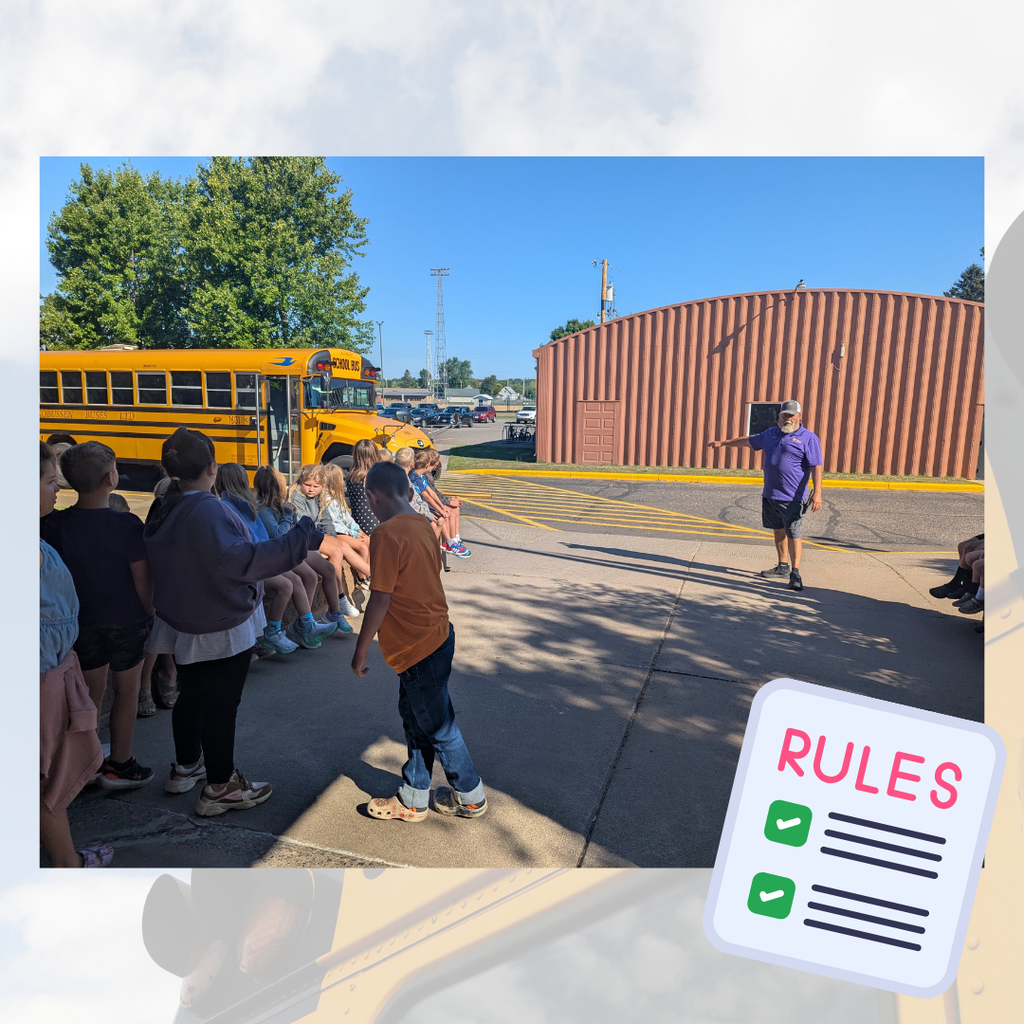 Clayton Bus Safety Photos of students learning about bus safety!