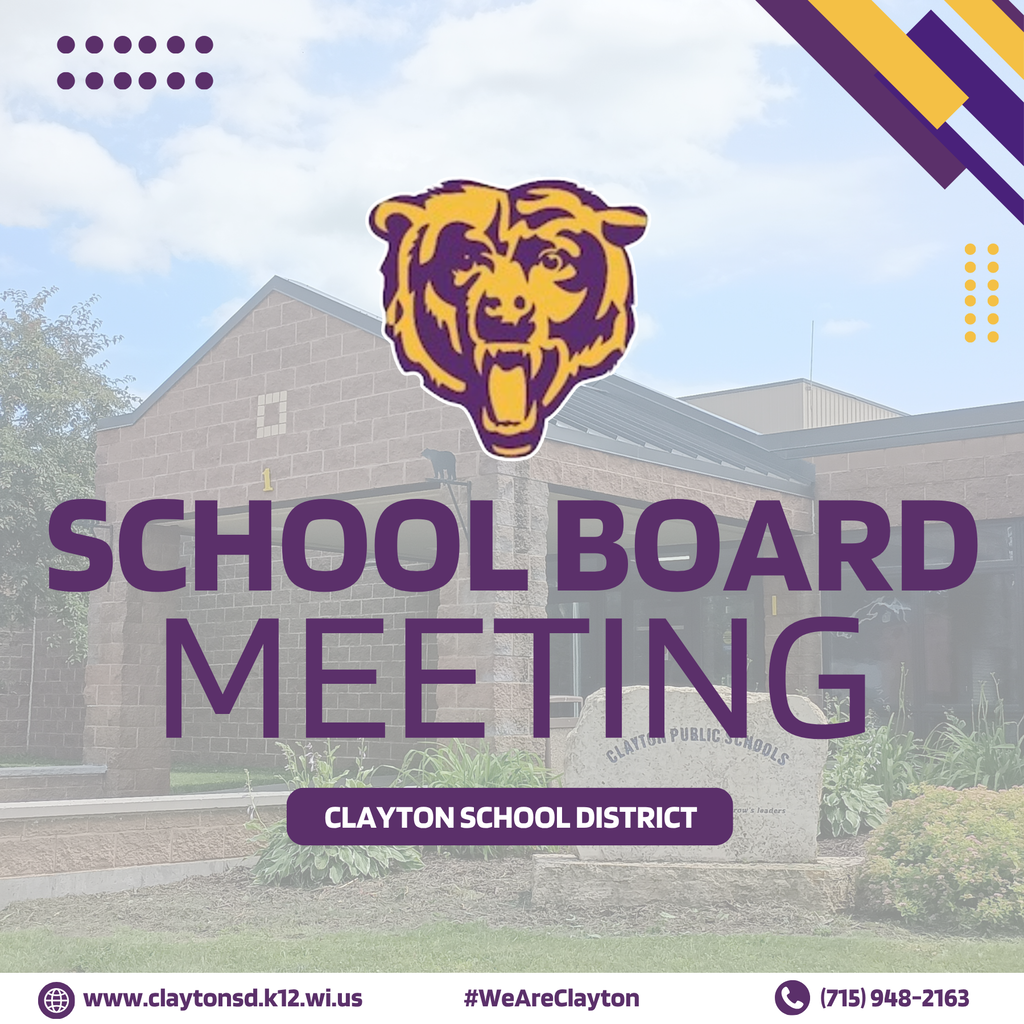 School Board Reminder Wednesday Sept 16 6pm