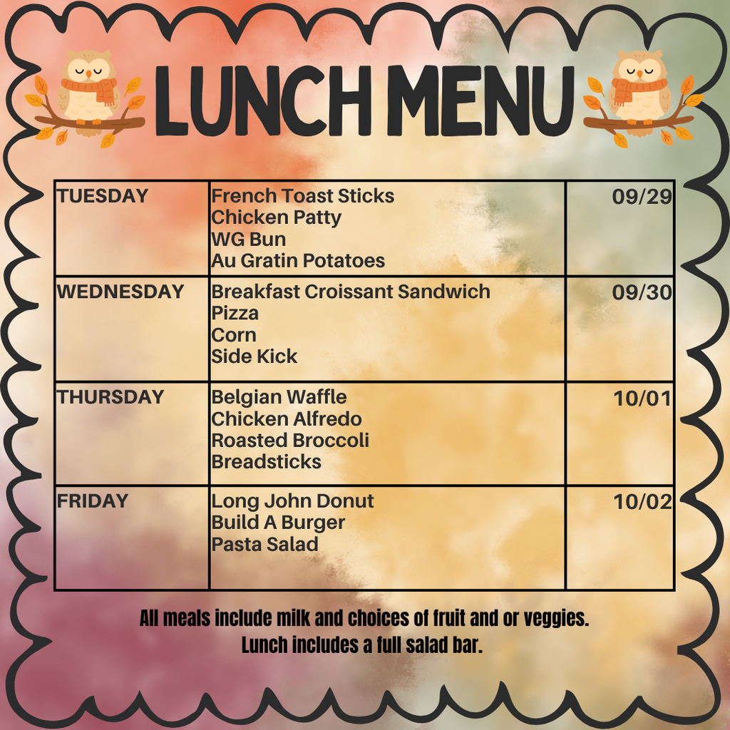 Lunch Menu Graphic