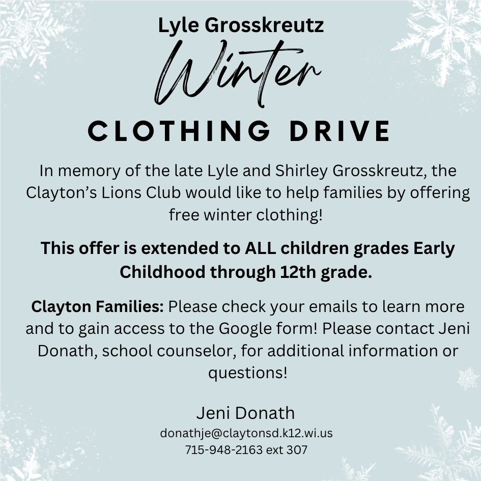 Winter Clothing Drive Graphic