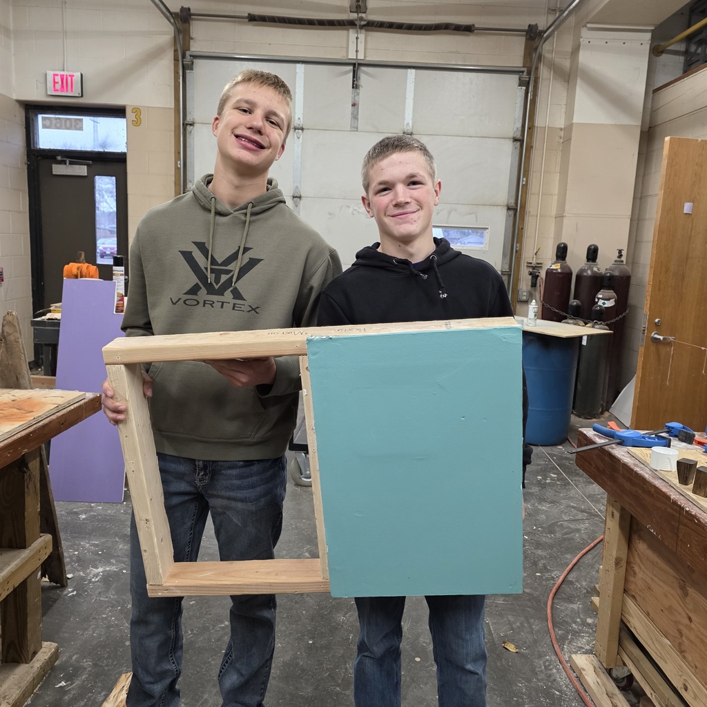 Drywall Pictures featuring students putting holes in drywall, fixing the holes, and the finished product