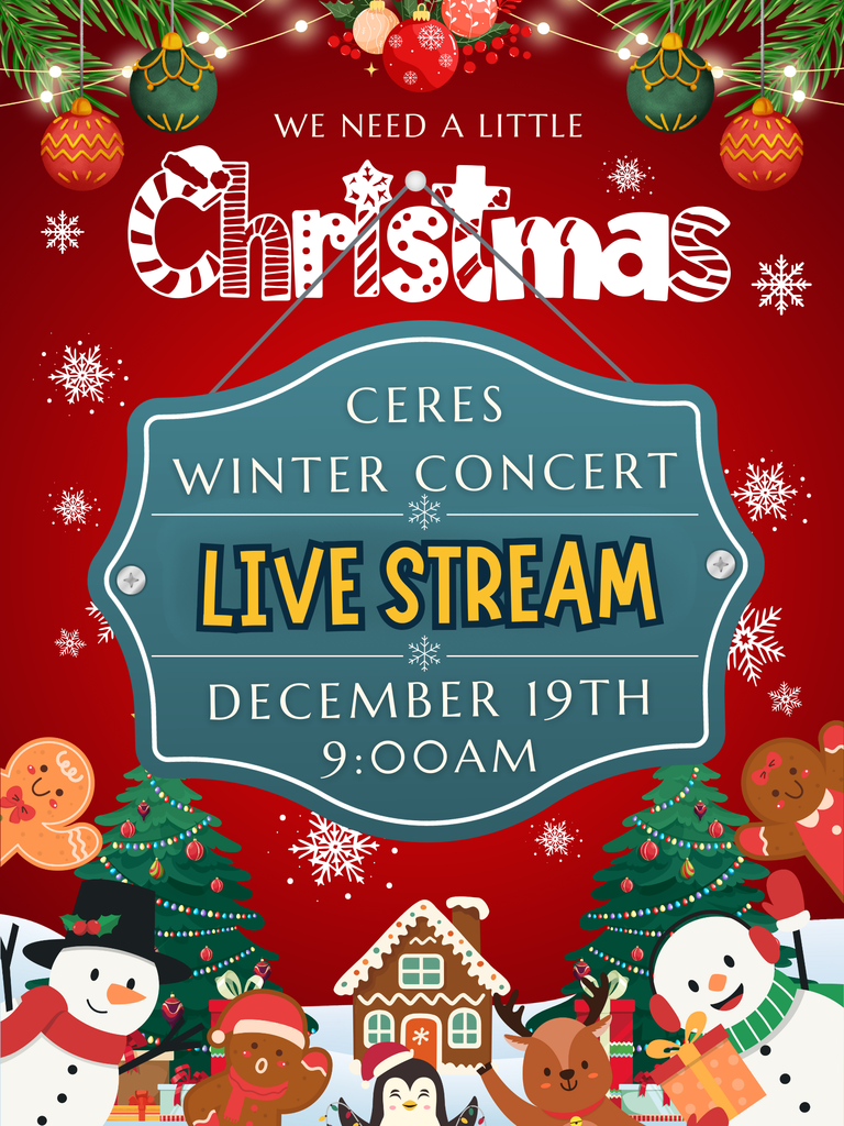 Elementary School Winter Concert Live Stream Dec. 19