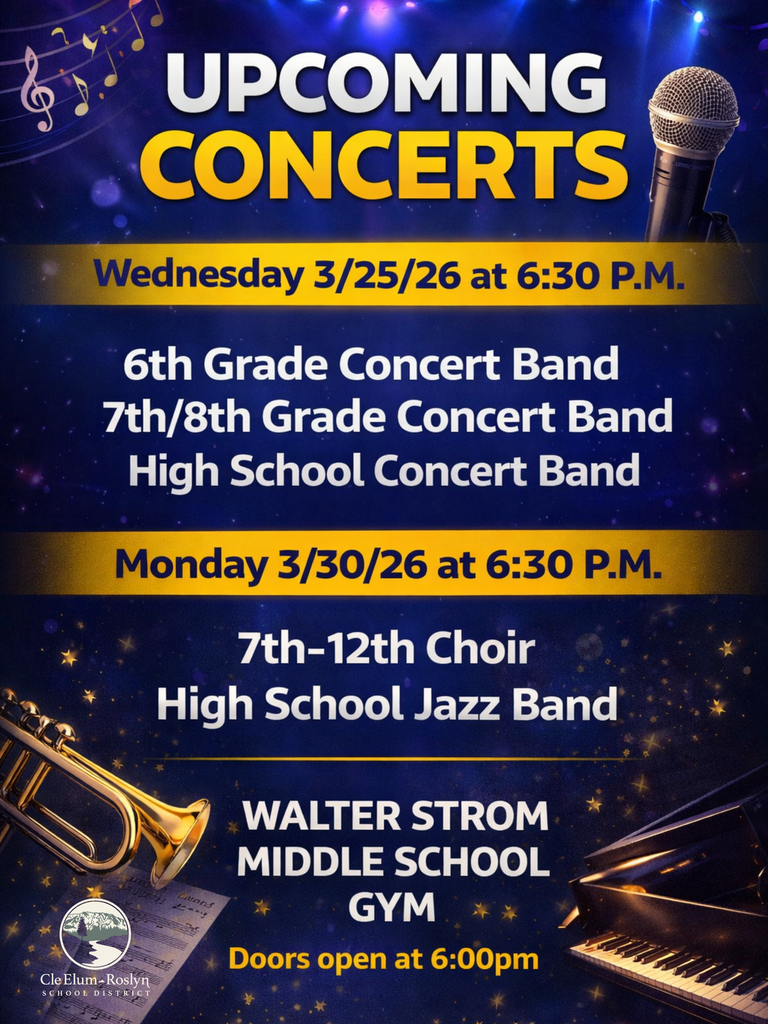 Spring Concerts - March 25th and 30th