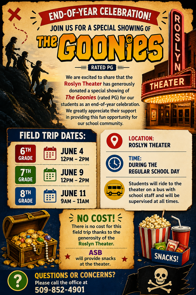 Middle School Movie Theater Field Trip flyer
